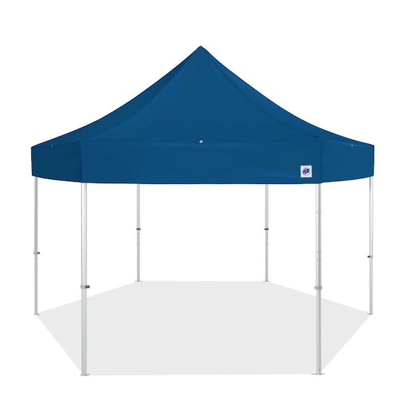 TAA Compliant HUB Shelter, 15' W x 15' L, Gray Aluminum Frame, Royal Blue Top